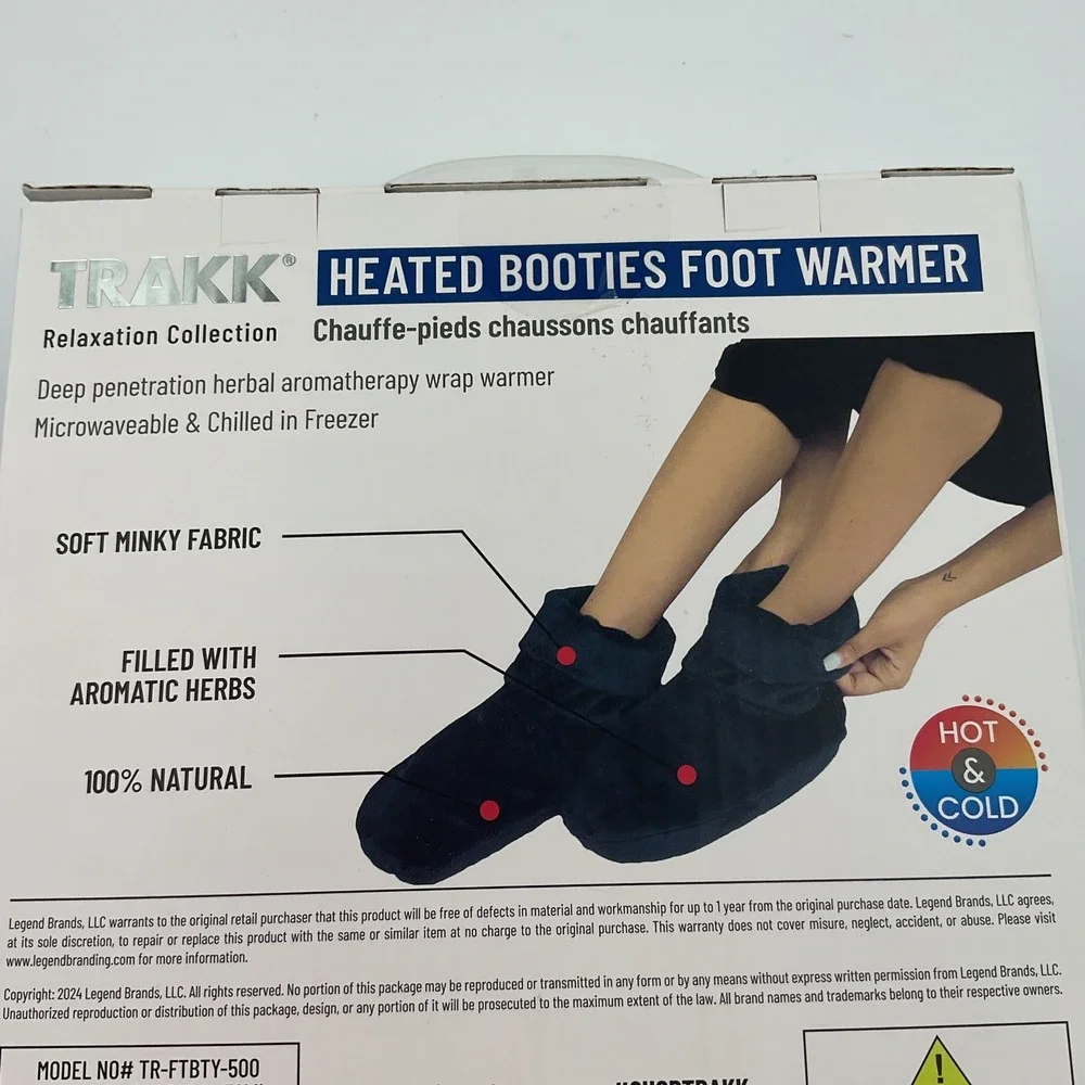 TRAKK‎ Relaxation Collection Heated Bootie Foot Warmer Microwave Chill Freezer